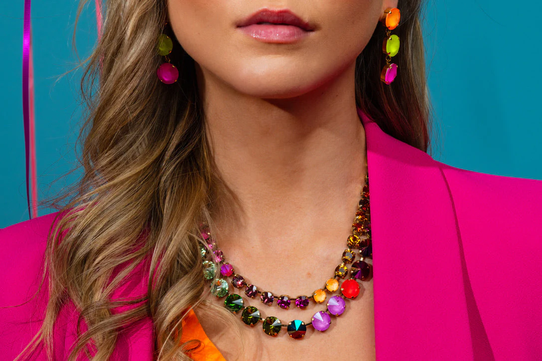 Gweneth Necklace in Rainbow Ombre - Image 4