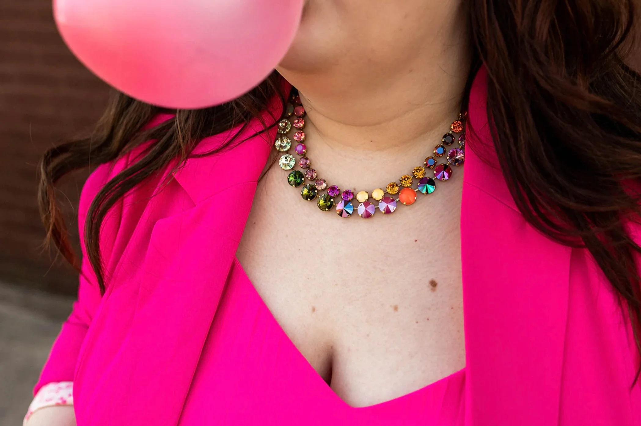 Gweneth Necklace in Rainbow Ombre - Image 5