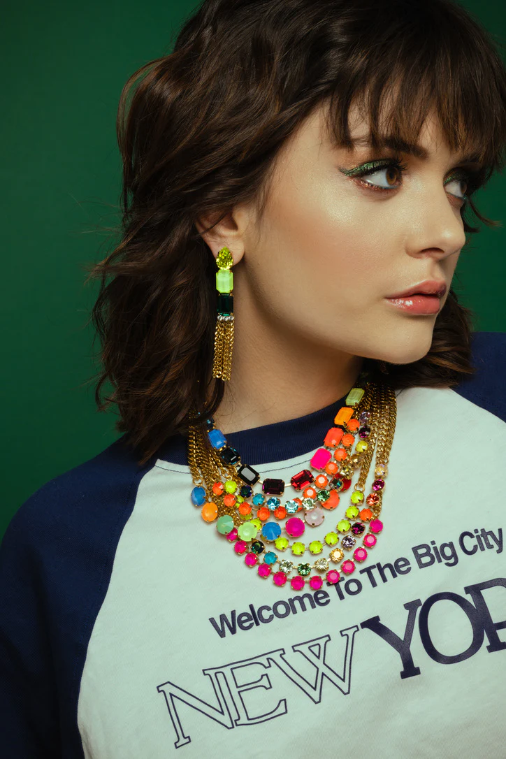 Jabari Necklace in Electric Rainbow - Image 3