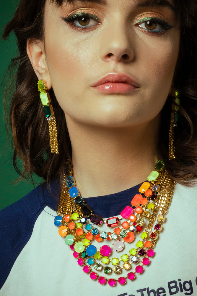Mini Oakland Necklace in Antique Gold Electrics - Image 7