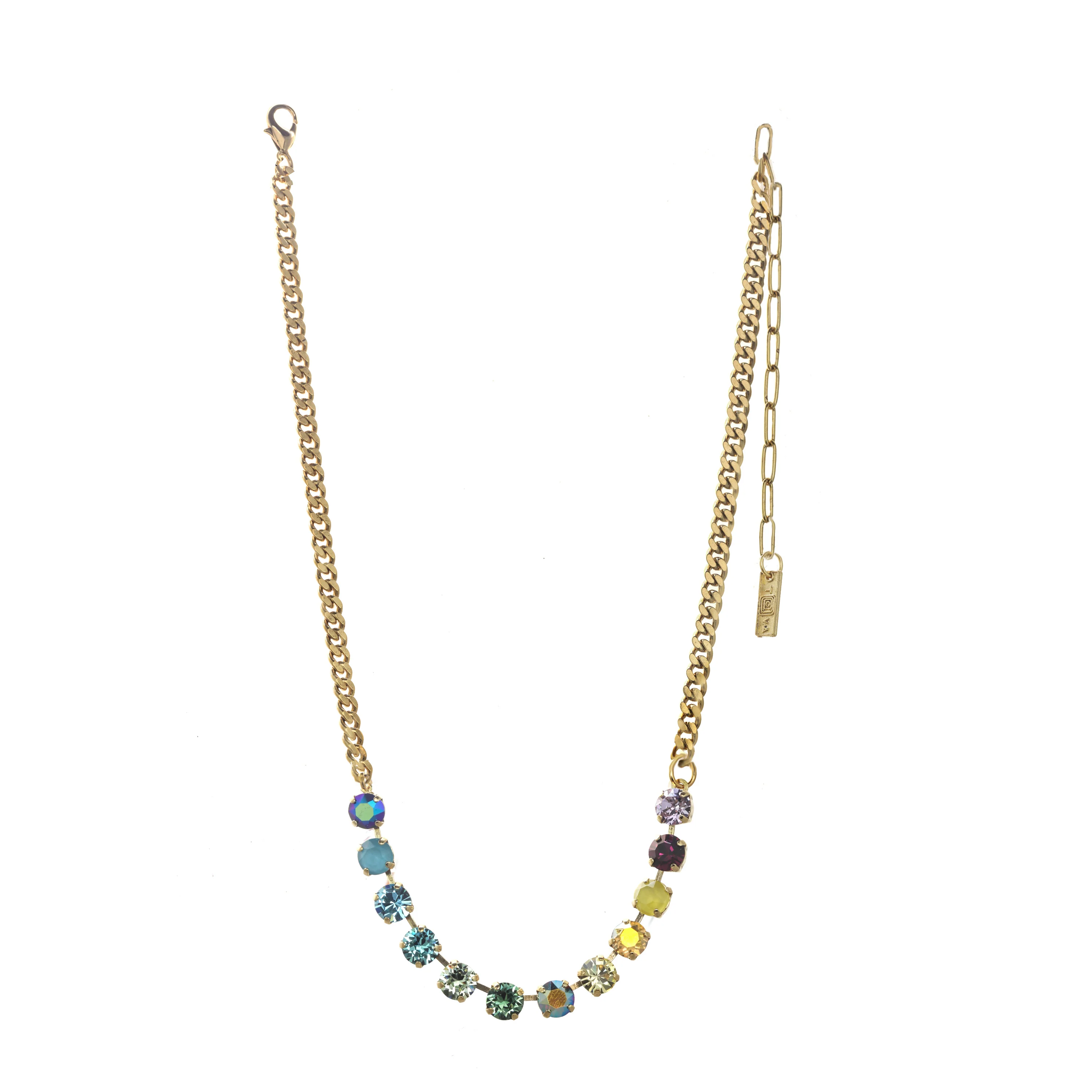 Mini Oakland Necklace in Antique Gold Rainbow - Image 3