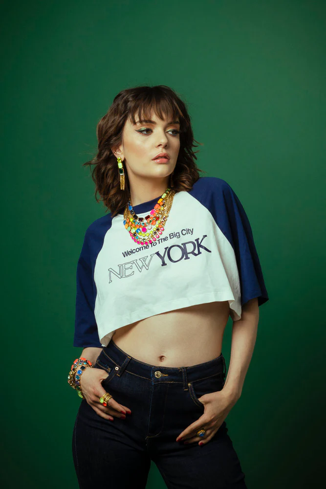 Mini Oakland Necklace in Antique Gold Rainbow - Image 7