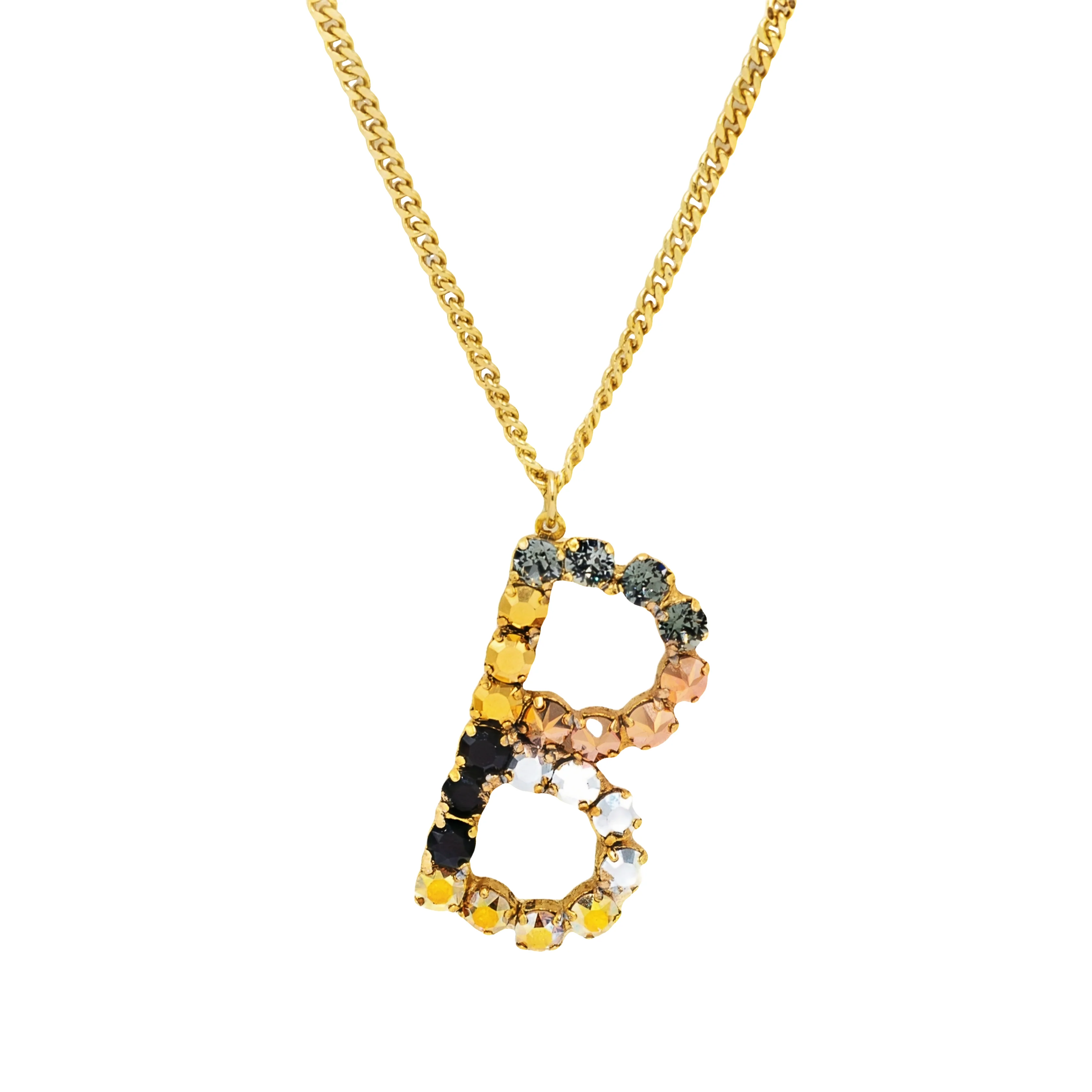 Monogram Necklace in Colors in Metallics - Image 12