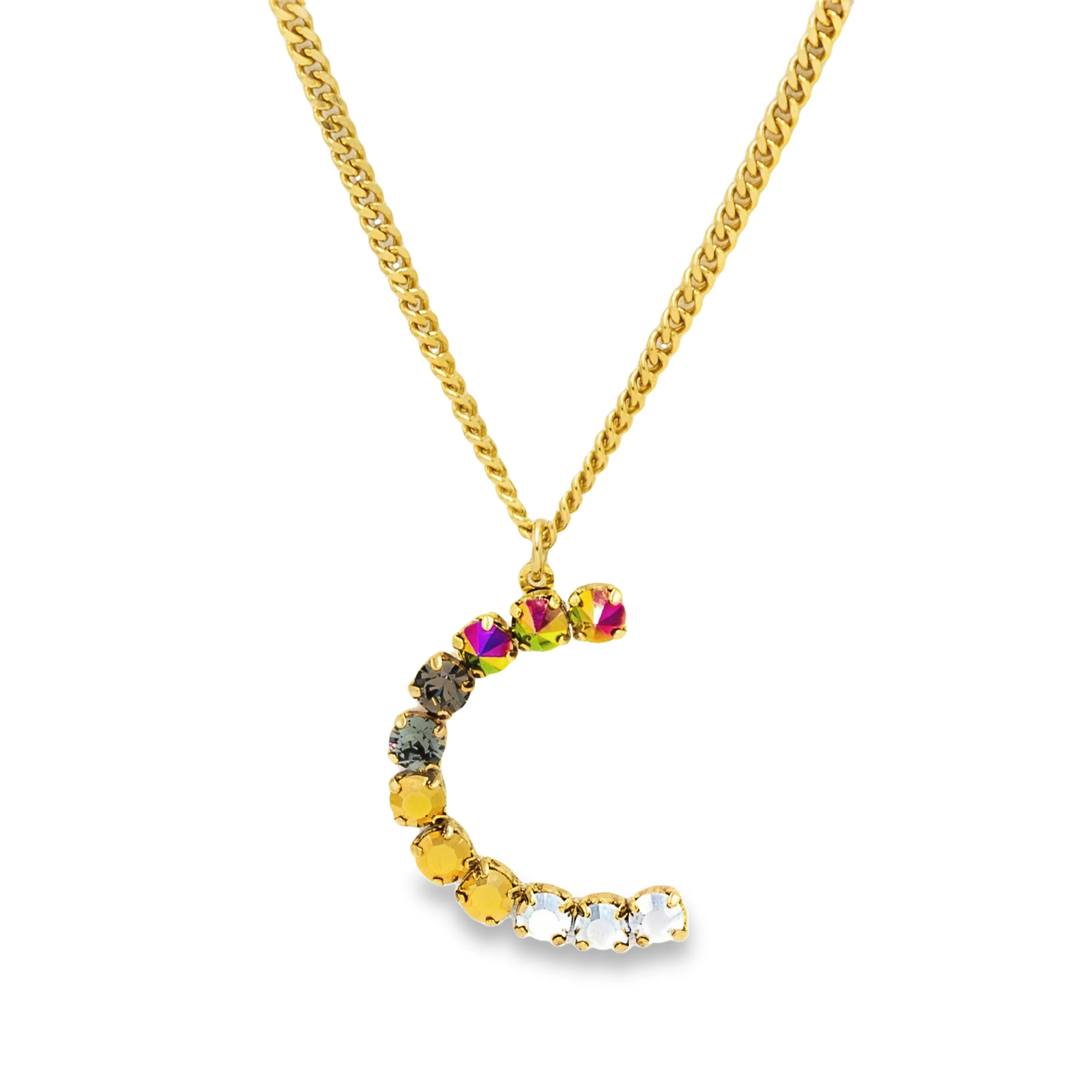 Monogram Necklace in Colors in Metallics - Image 13