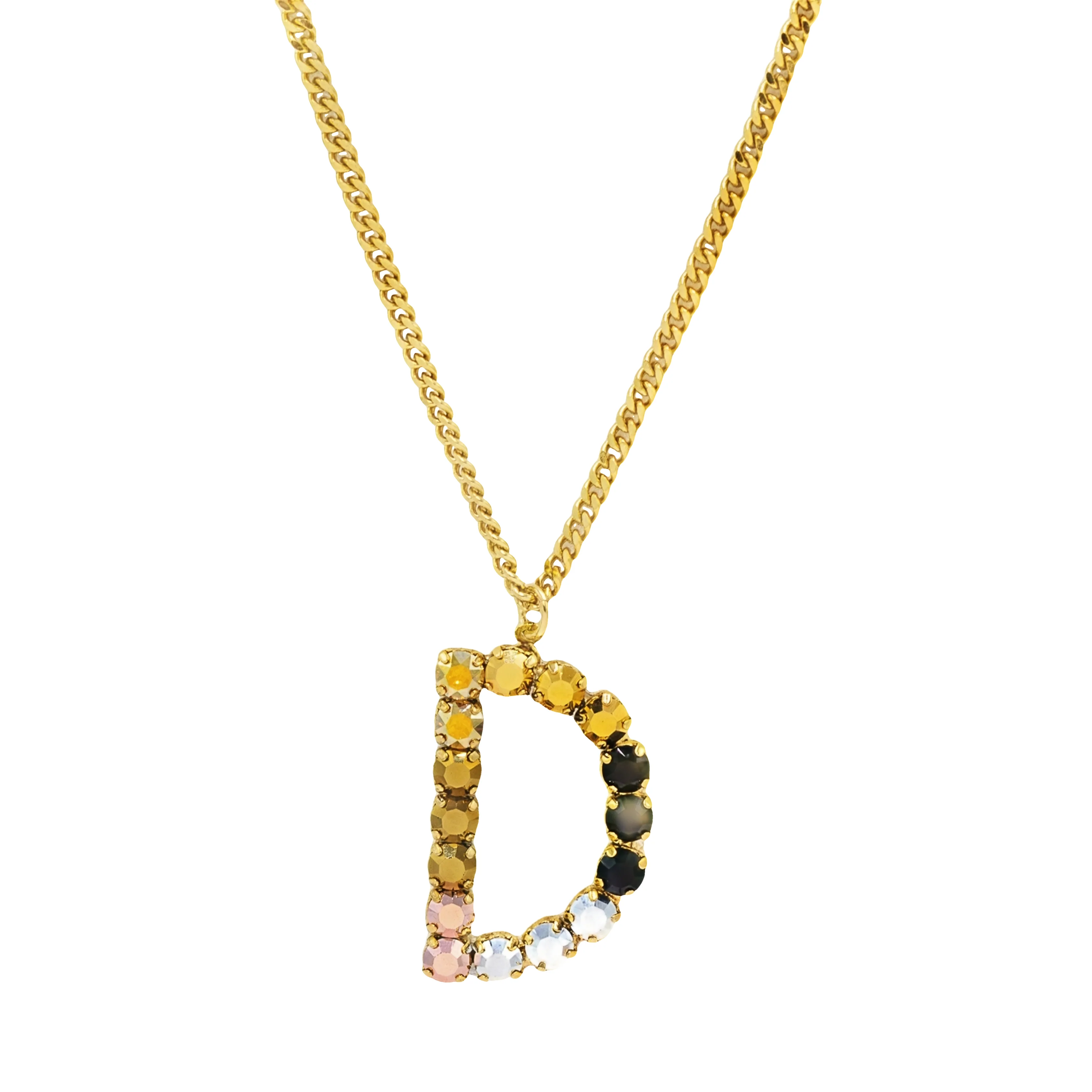 Monogram Necklace in Colors in Metallics - Image 14