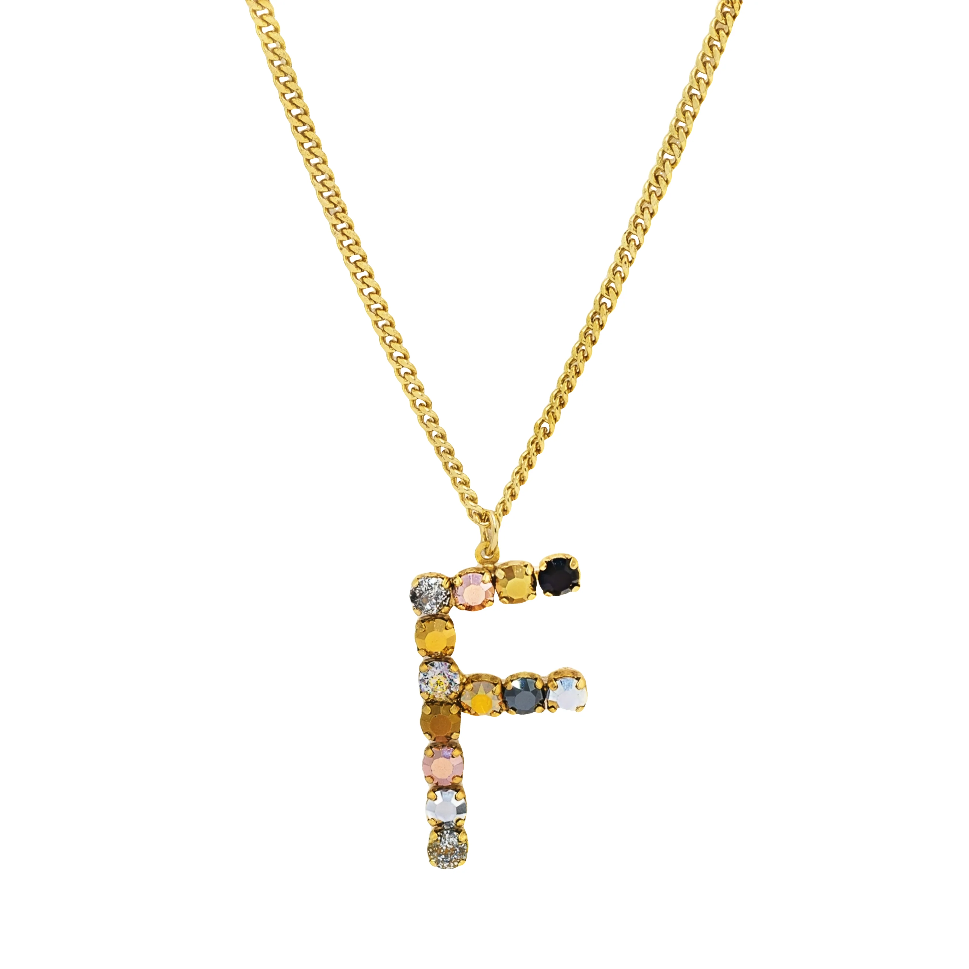 Monogram Necklace in Colors in Metallics - Image 16