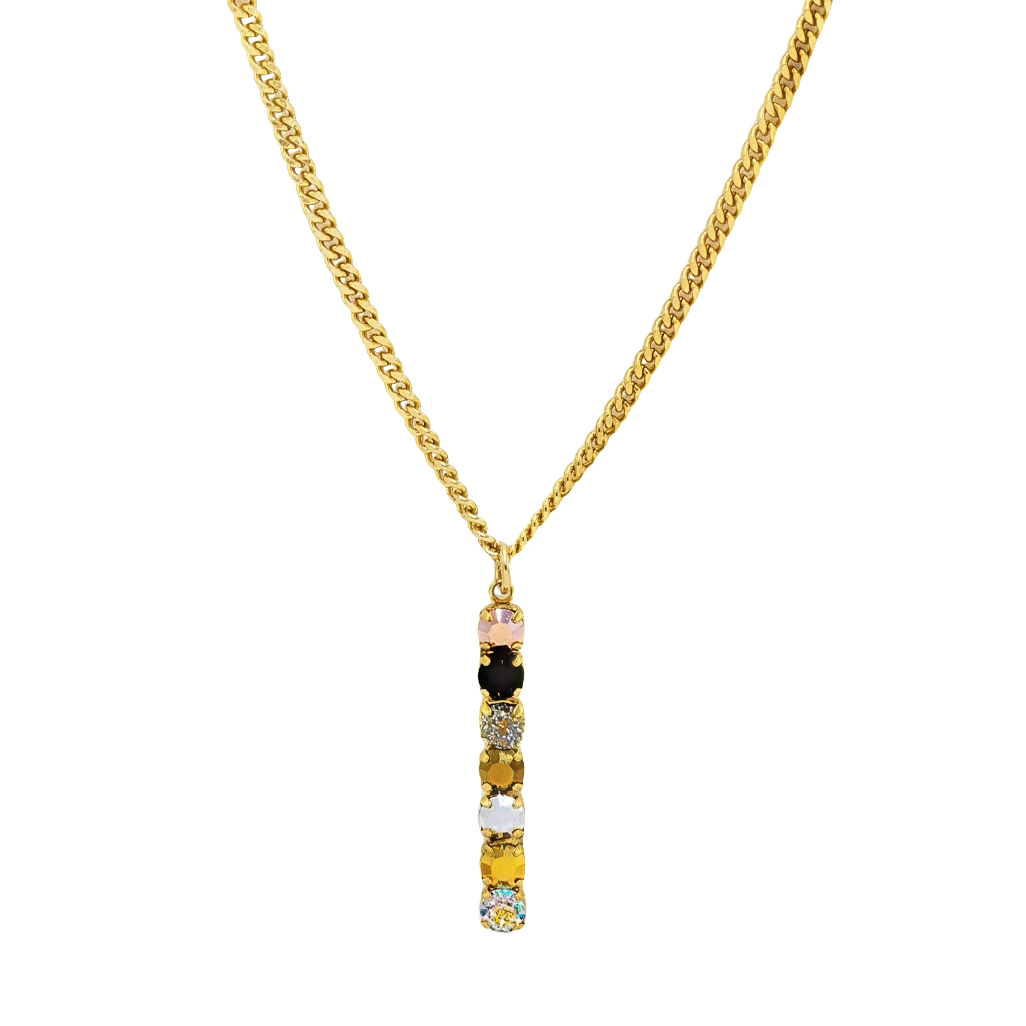 Monogram Necklace in Colors in Metallics - Image 19