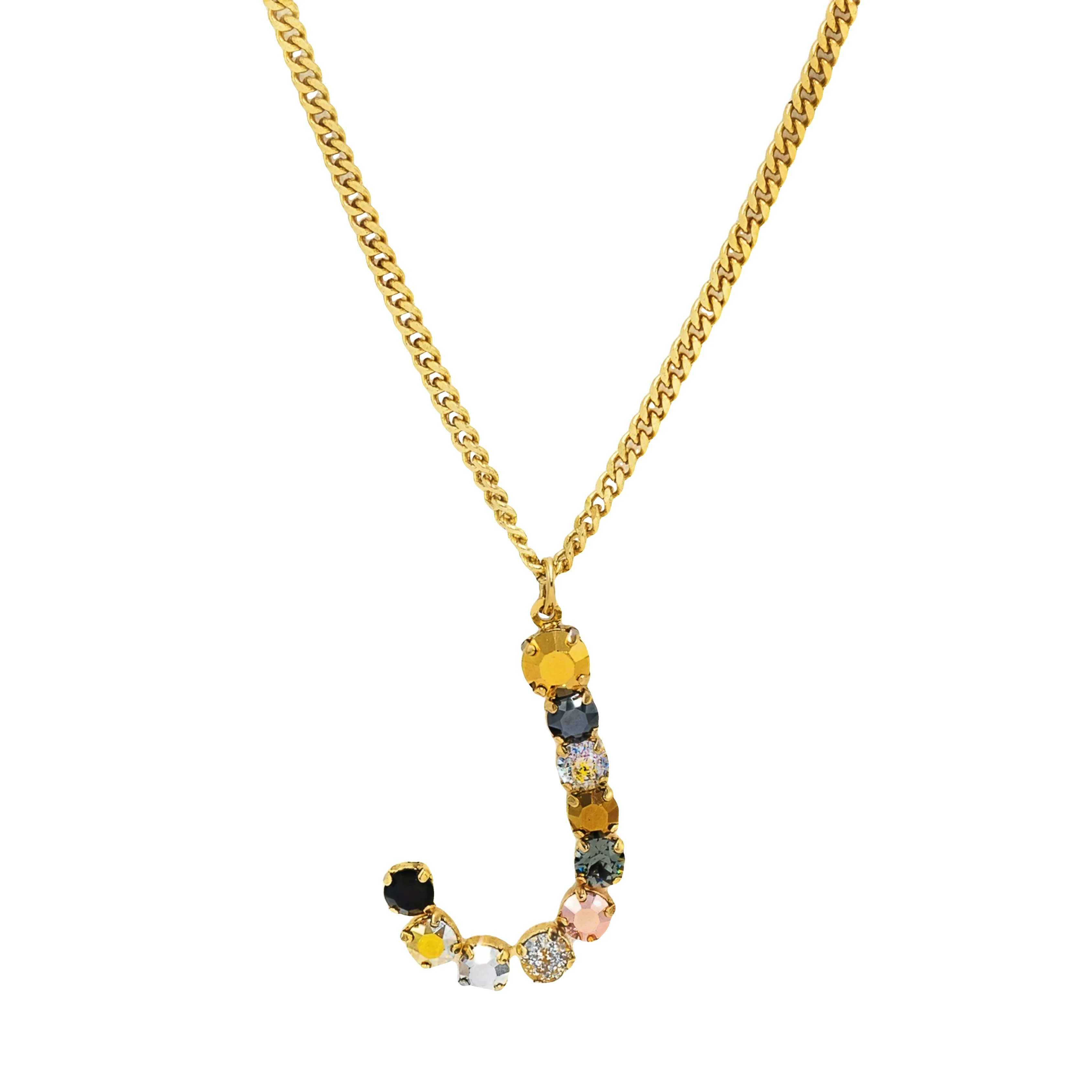Monogram Necklace in Colors in Metallics - Image 20