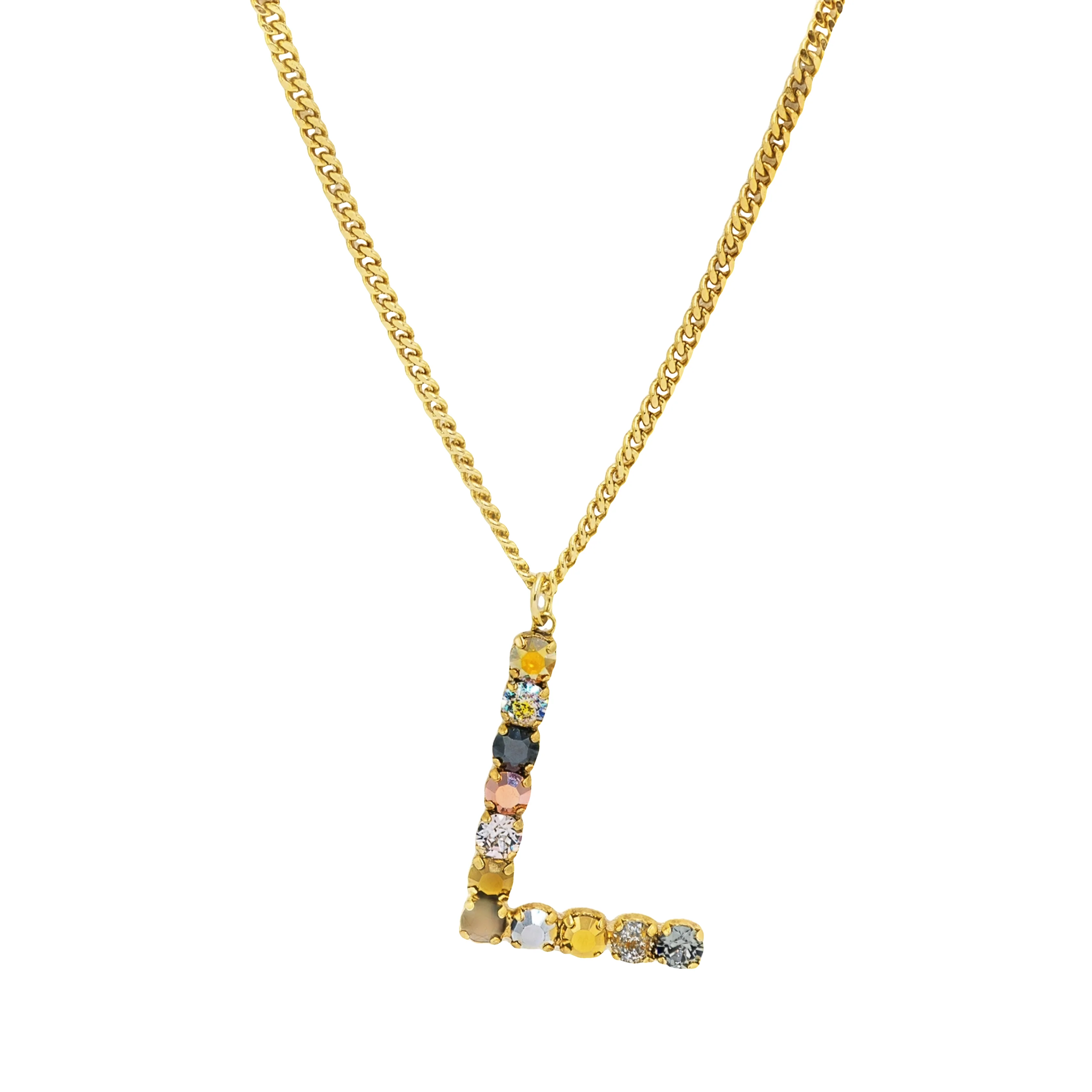 Monogram Necklace in Colors in Metallics - Image 21