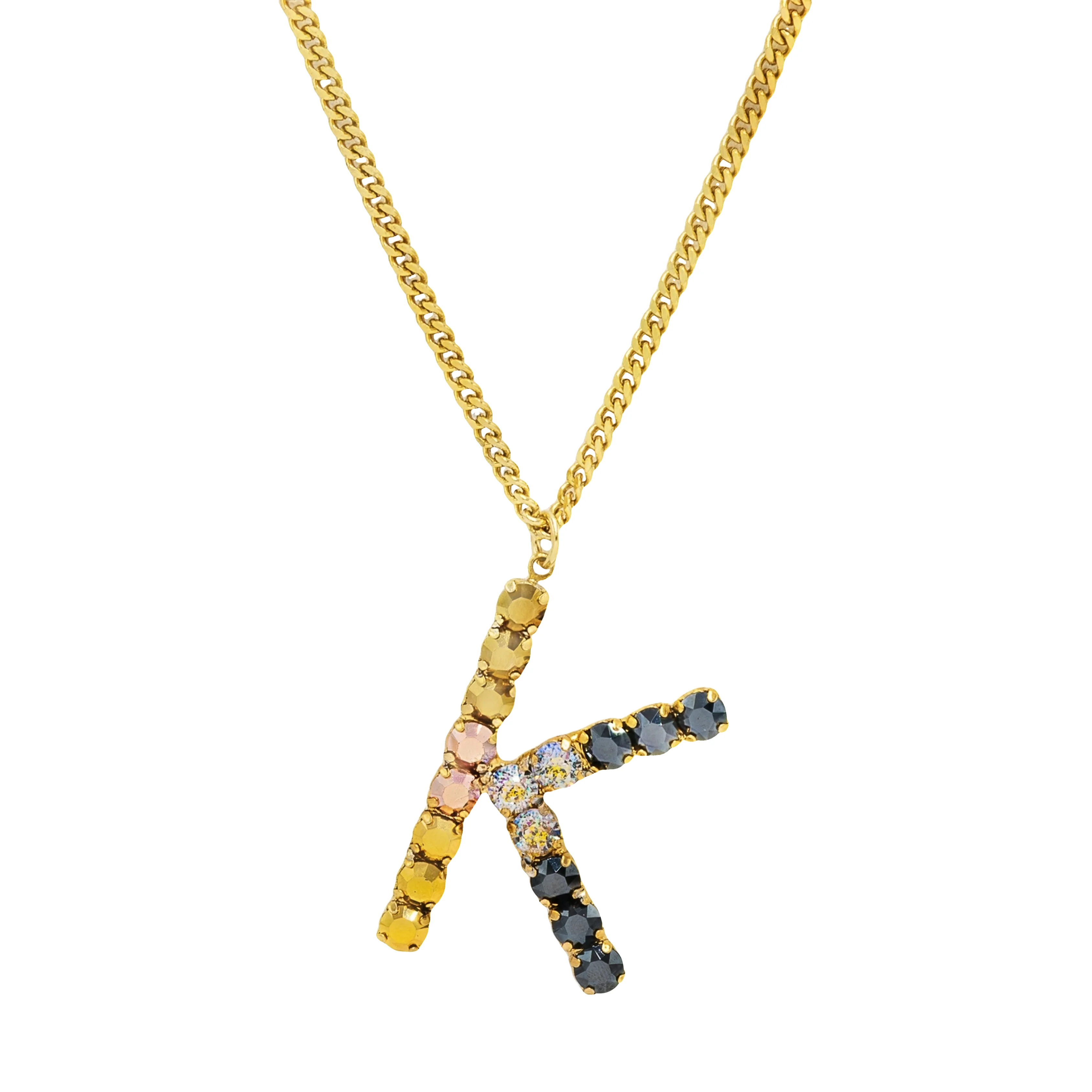Monogram Necklace in Colors in Metallics - Image 22