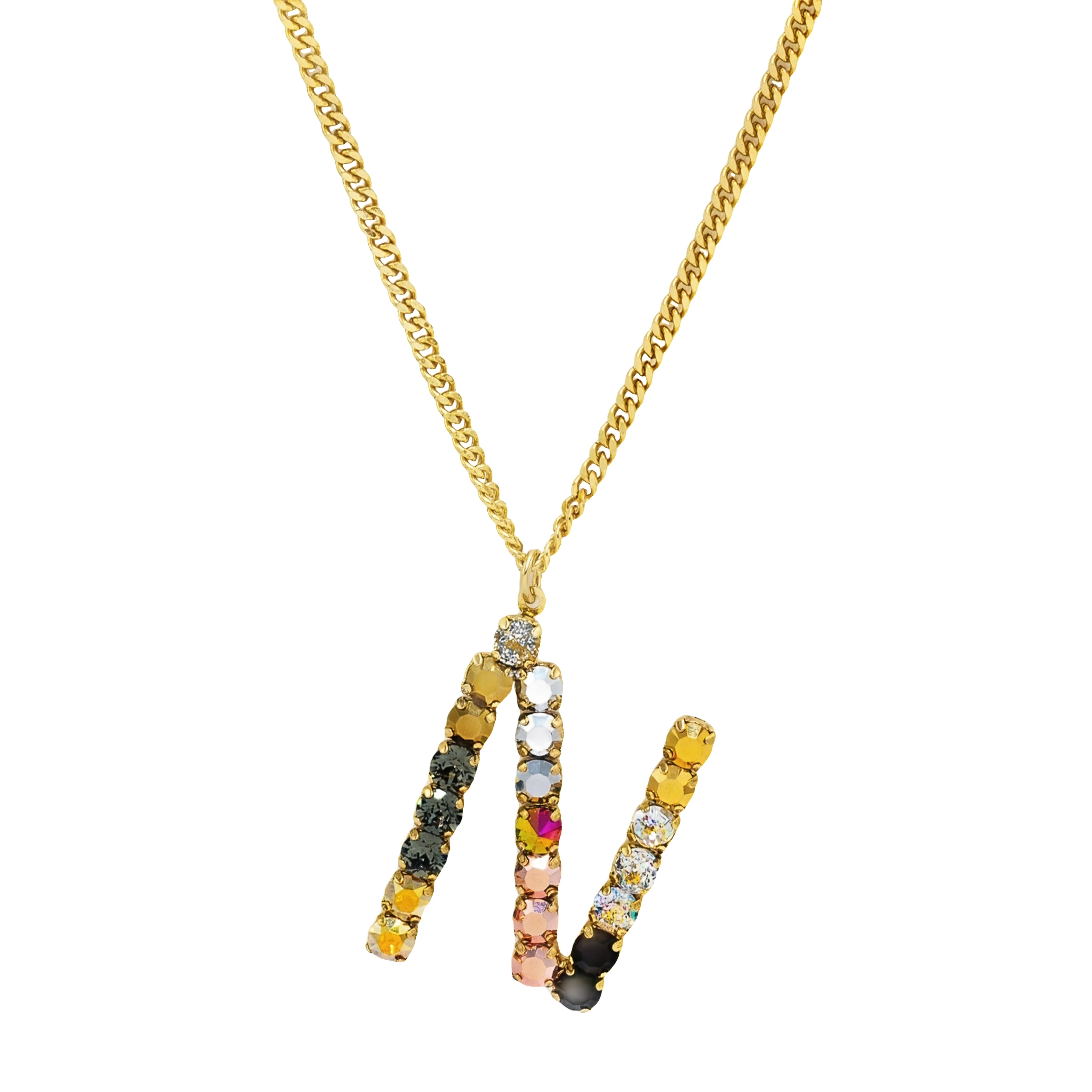 Monogram Necklace in Colors in Metallics - Image 23