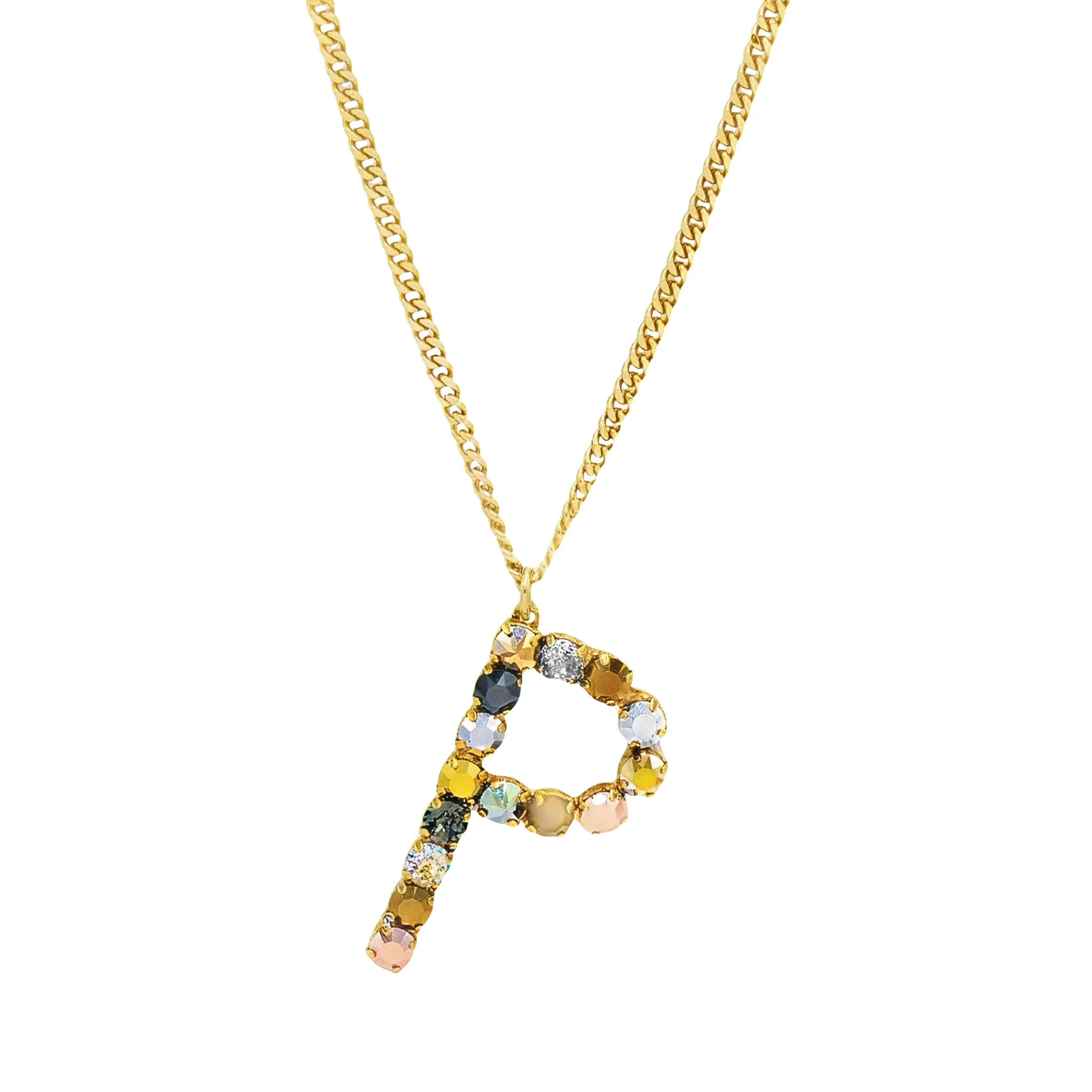 Monogram Necklace in Colors in Metallics - Image 25
