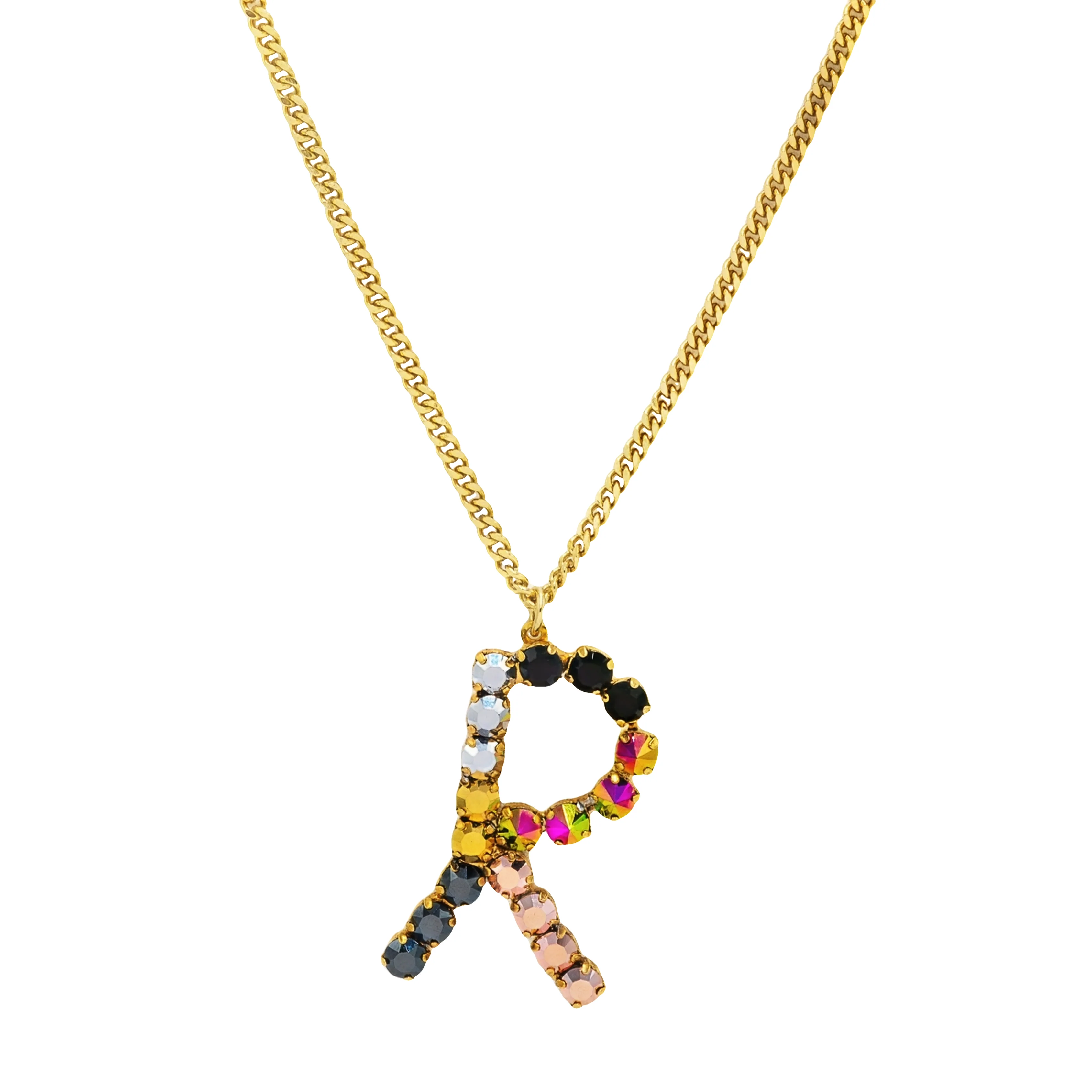 Monogram Necklace in Colors in Metallics - Image 27