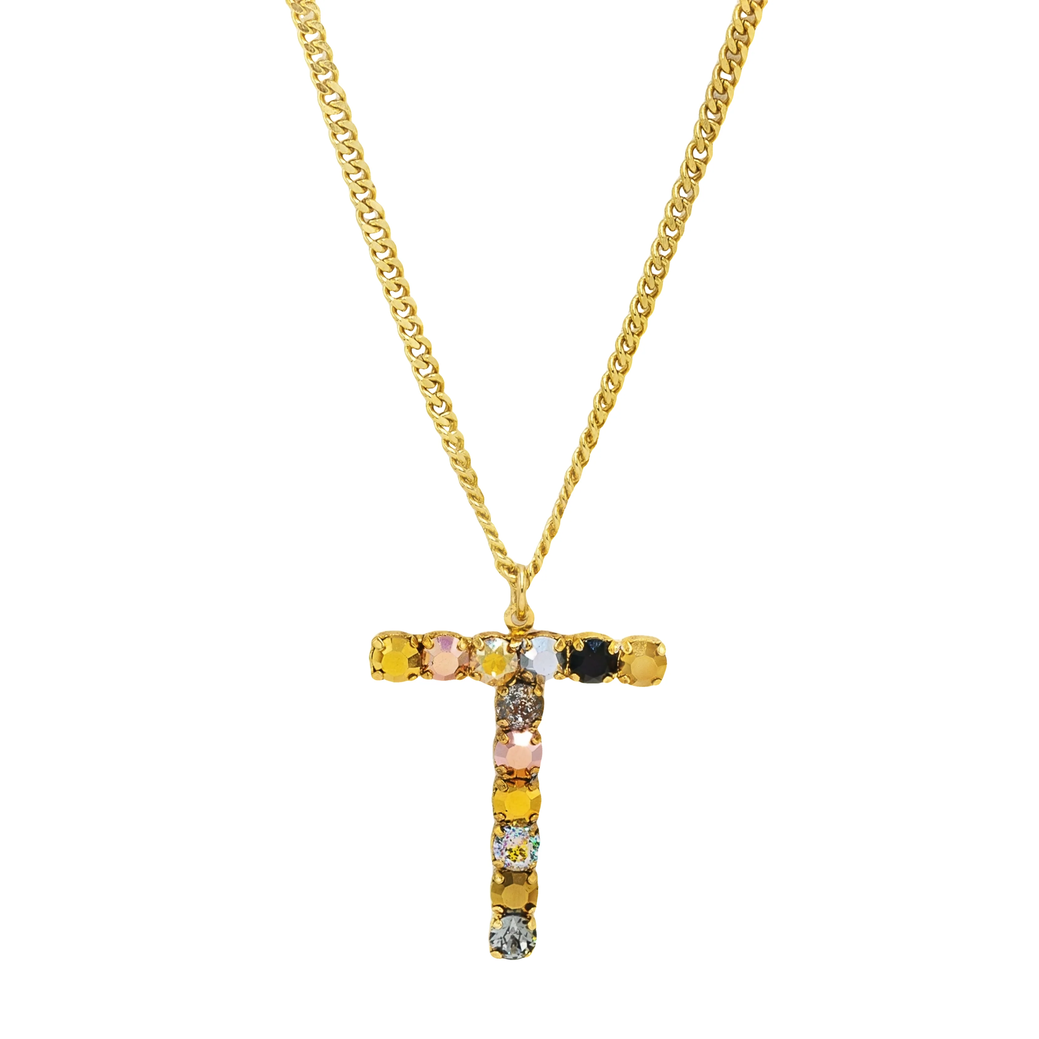 Monogram Necklace in Colors in Metallics - Image 28