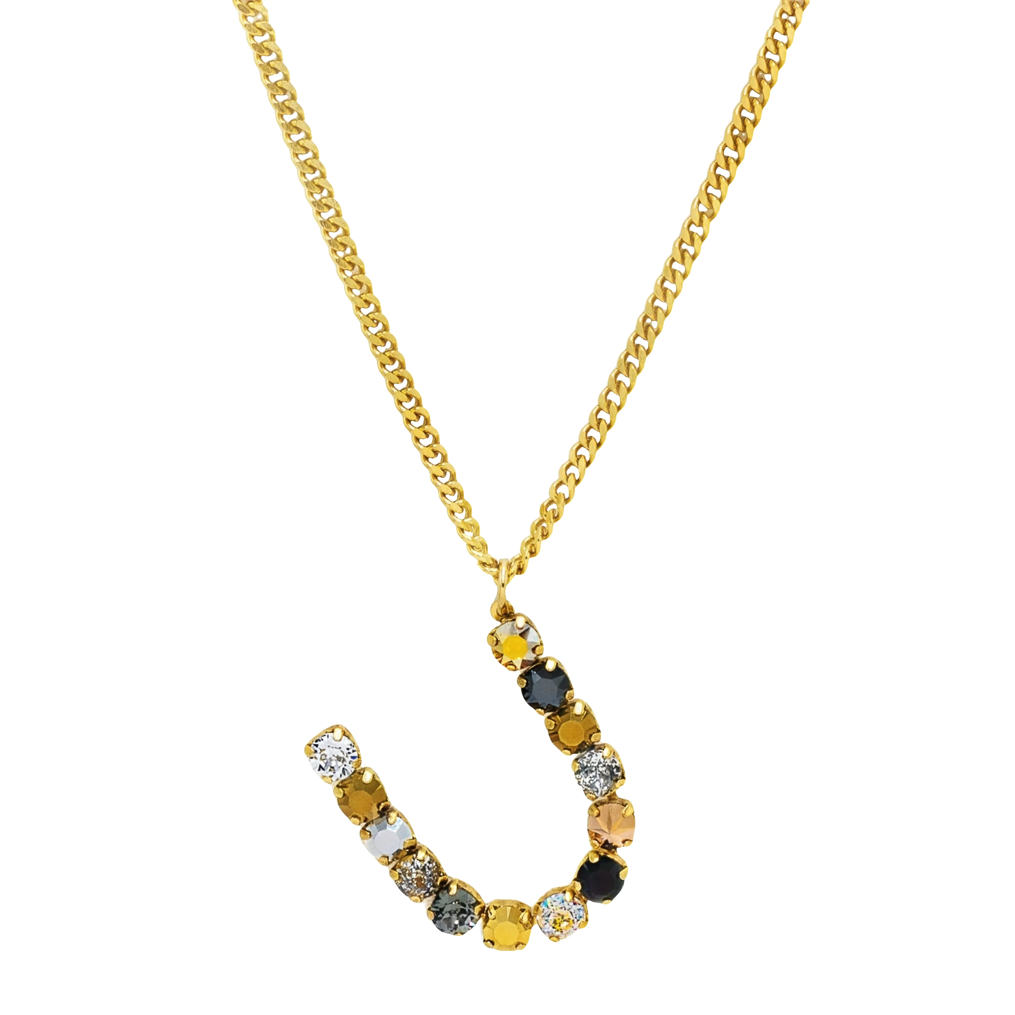 Monogram Necklace in Colors in Metallics - Image 29