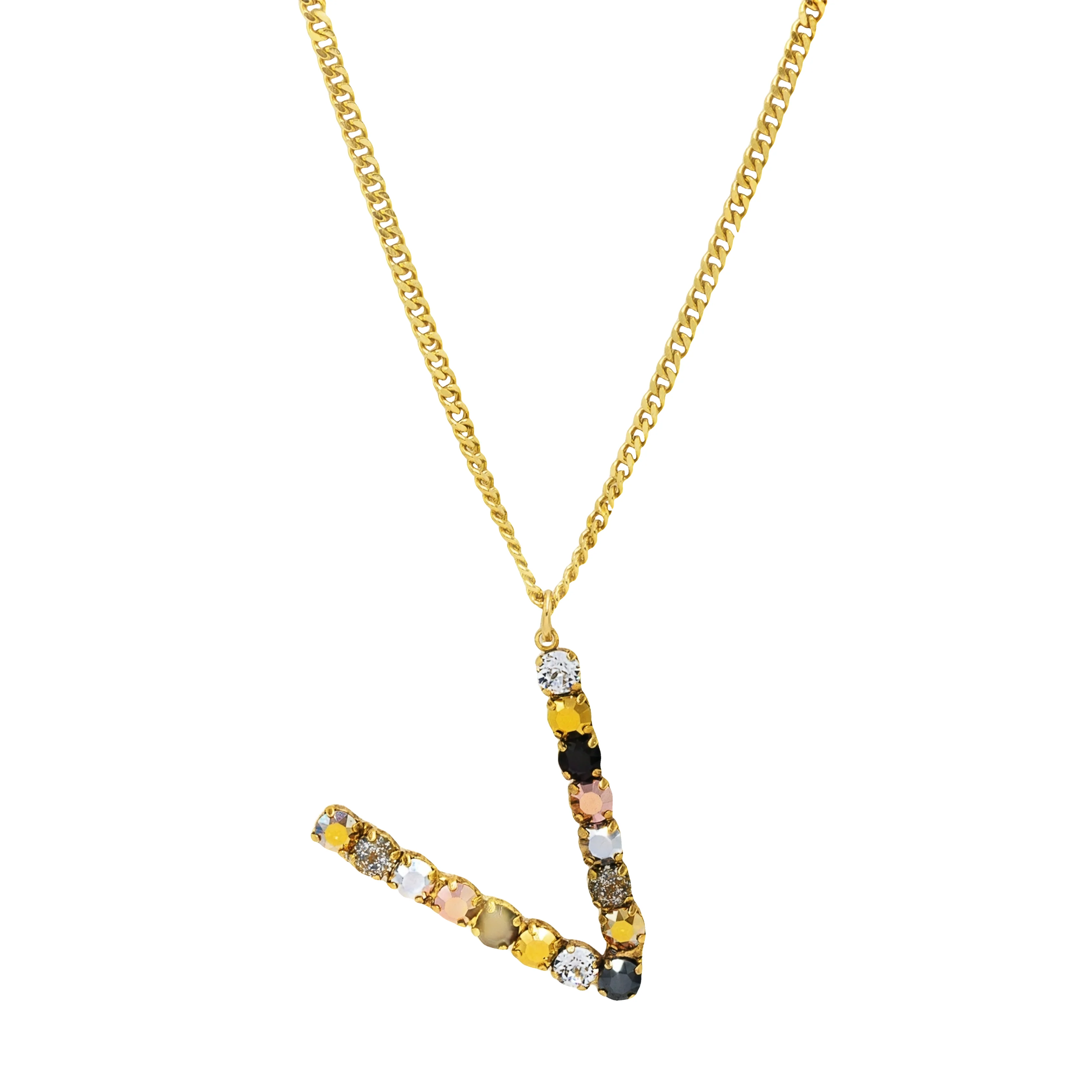 Monogram Necklace in Colors in Metallics - Image 30