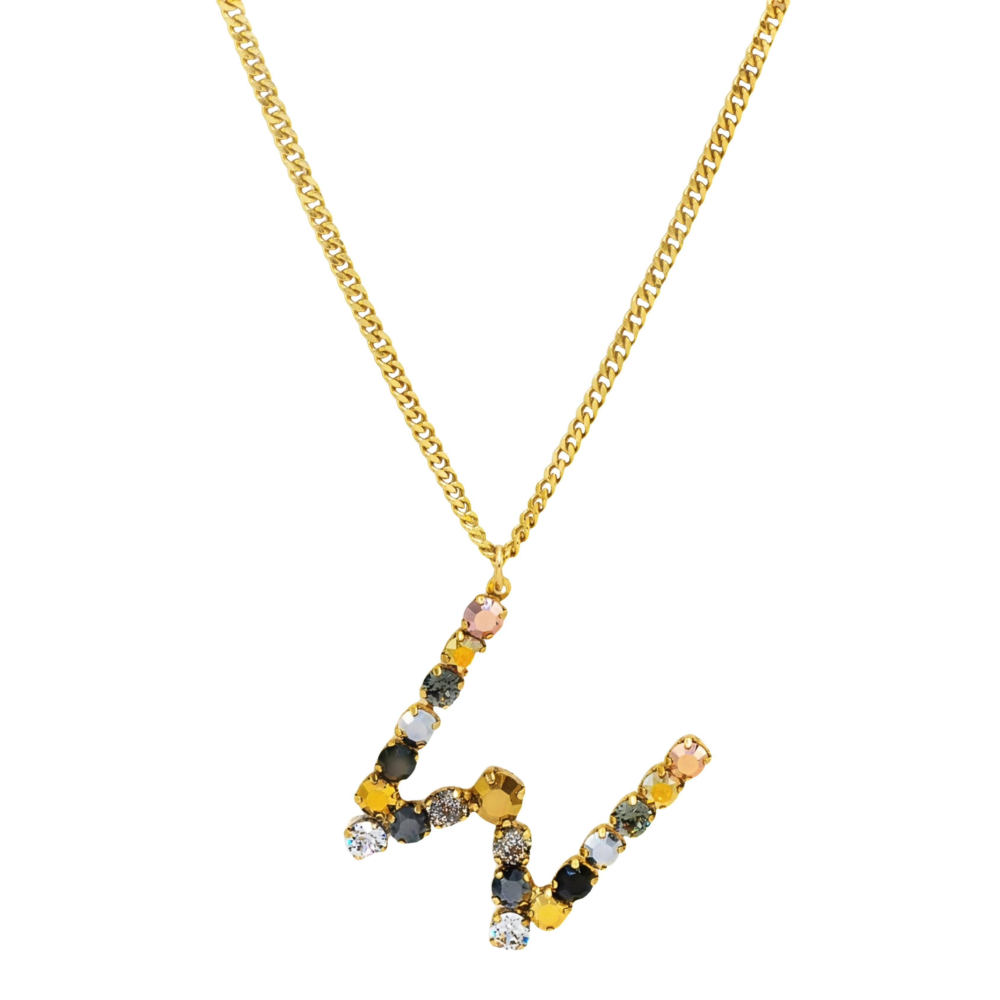 Monogram Necklace in Colors in Metallics - Image 31