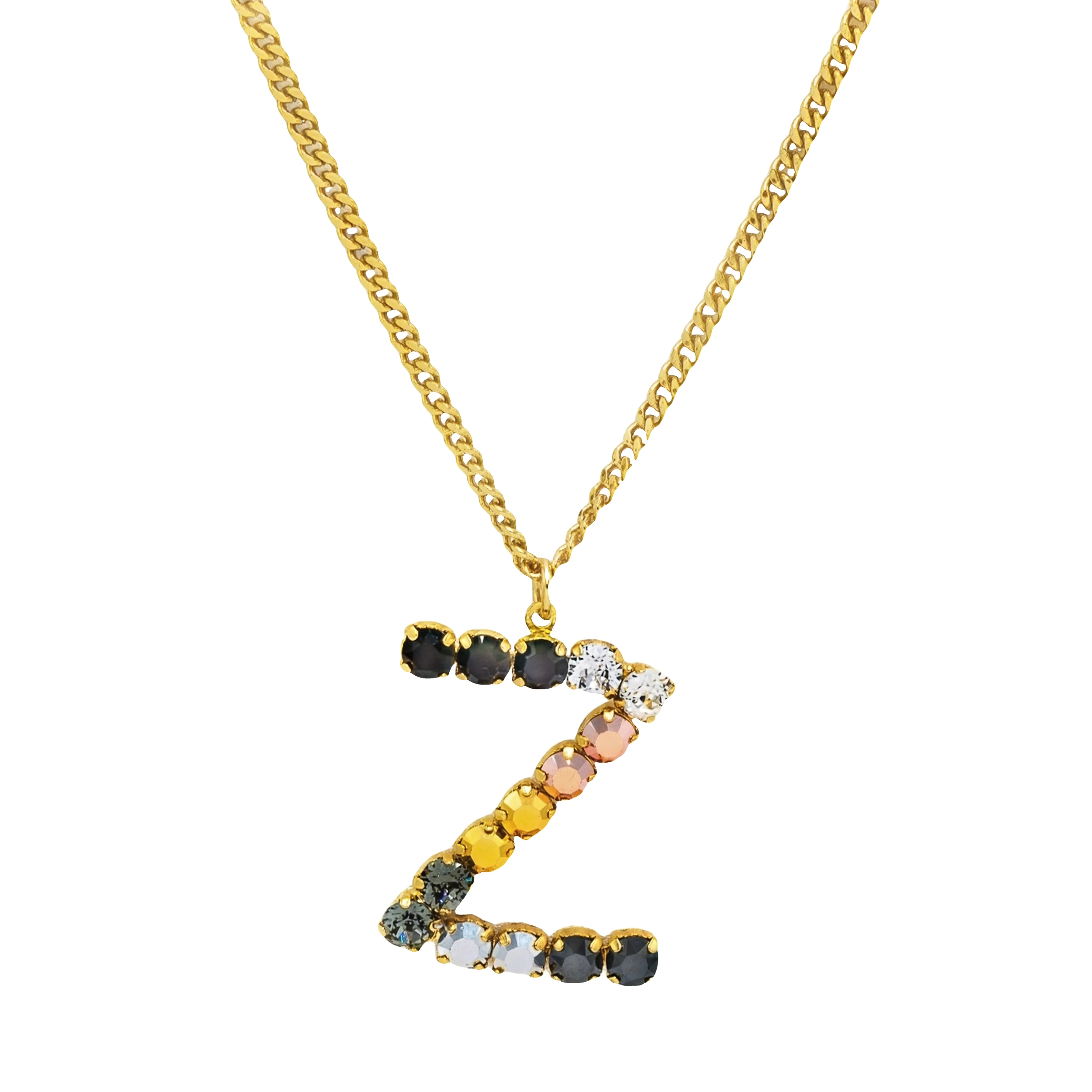 Monogram Necklace in Colors in Metallics - Image 34