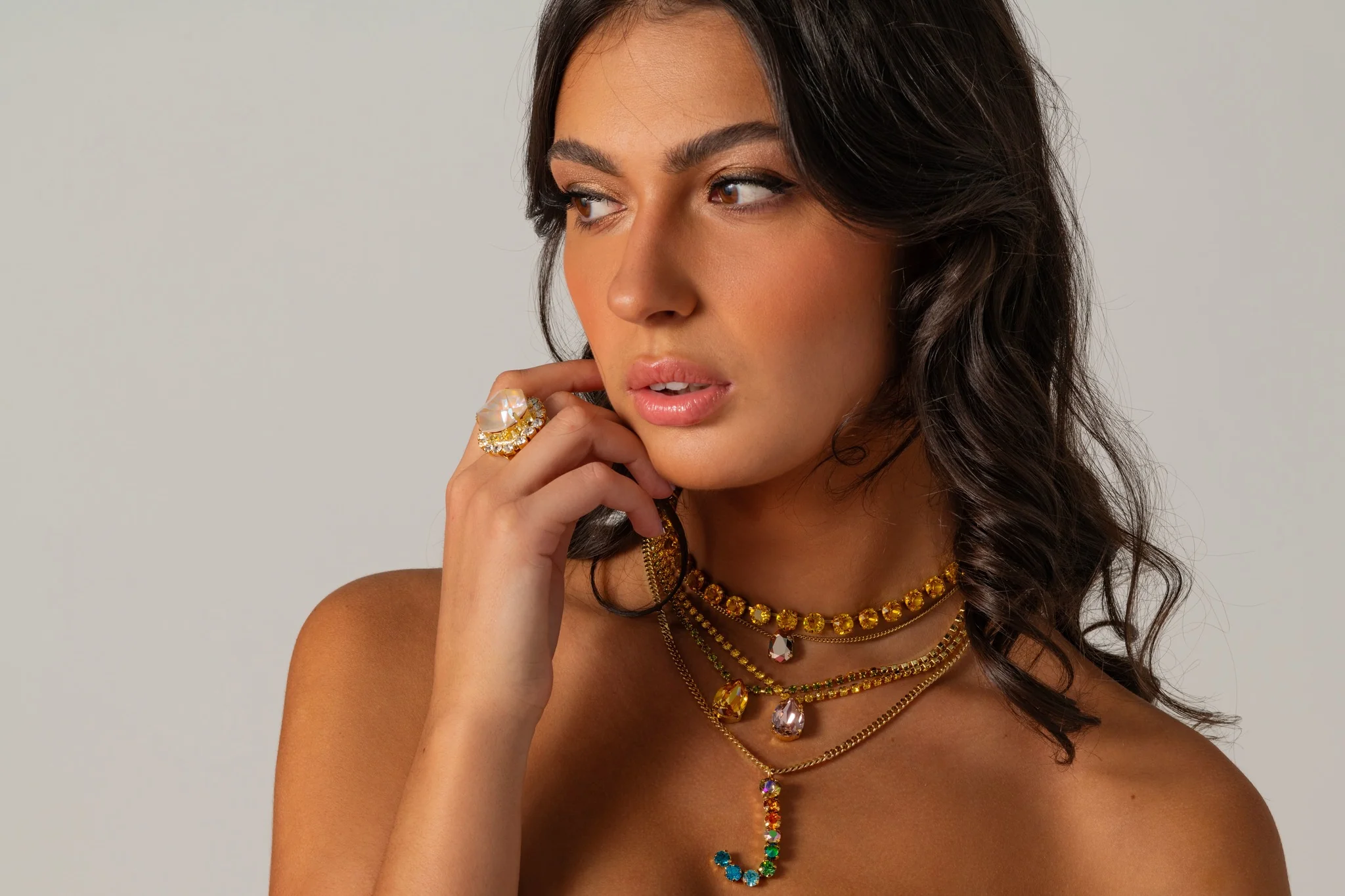 Oakland Necklace in Gold IN ALL THE COLORS - Image 38